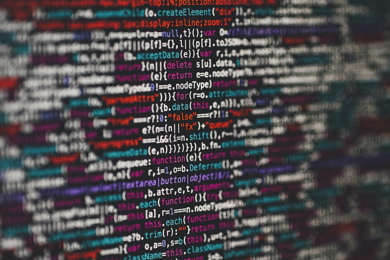 Website code on a screen